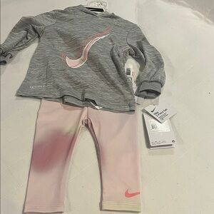 Nike Gray and Pink Toddler Set